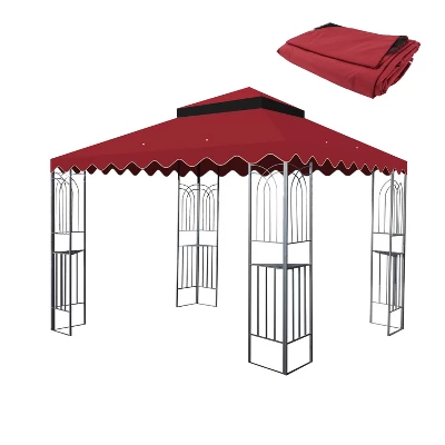 Sevobal Patio Umbrellas Outdoor Patio Gazebo Replacement Canopy, Durable Uv-Resistant Material, Easy To Install, Red, 118"*118"*26.78" 6 Sevobal Patio Umbrellas Outdoor Patio Gazebo Replacement Canopy, Durable Uv-Resistant Material, Easy To Install, Red, 118"*118"*26.78" - Image 5