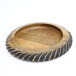 SEVOBAL Serving Platters Handcrafted Wooden Serving With Black Resin Accent, Functional Art Piece For Modern Living, Dining, Brown, 12"*12"*2" -Household Items GUEST adf3d89e 7105 4894 88a0 69920cd2af63