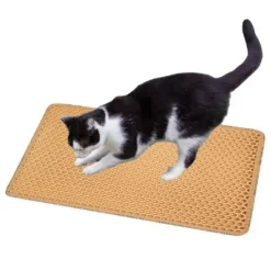 SEVOBAL Litter Box Mat With Double Layers Urine-Proof Non-Slip Litter Trapping Mat Easy Clean Kitty Litter Scatter Control, Yellow, 54"*36"*1.5" -Household Items GUEST af33bcde c73a 4e2e b66e c17ef35c5690