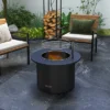 SEVOBAL 2-in-1 Smokeless Fire Pit BBQ Grill 26" Portable Fireplace Firepit Low Smoke Camping Bonfire Stove Patio Picnic, Black, 26"*26"*16.5" -Household Items GUEST afc30043 b072 4940 84a0 27bacb74307a