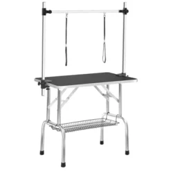 SEVOBAL Pet Grooming Tool 36-Inch Foldable Pet Grooming Table Stainless Steel Frame With Rubber Pads Adjustable Tabletop, Black, 36.00"*23.60"*30" -Household Items GUEST b0def2cd 301f 4fe5 ae4a 255403301c37