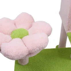 SEVOBAL Pet Tower Floral Cat Tree With Spacious Condo And Hammock, Multi-Level Playground For All Age Cats Playing, Sleeping, Pink, 20"*20"*14.4" -Household Items GUEST b0e8a319 6301 4565 a46a f9d9b105cd92