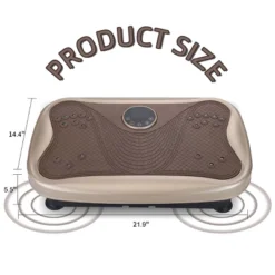 SEVOBAL Exercise Trainers Vibration Plate Fitness Platform Shaking Workout Board Lymphatic Drainage Weight Loss For Home Gym, Brown, 22.1"*13.8"*6.1"