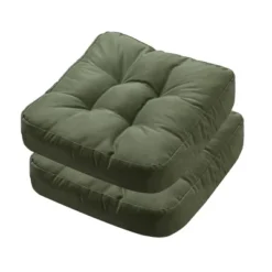 SEVOBAL 2Pack Square Seat Cushions With Premium Soft Cotton Filling, Non-Slip Bottom Durable Chair Pads For Dining Room, Dark Green, 17.8"*17.8"*4.4" -Household Items GUEST b34268ef 125d 4947 bf55 611f3eac5b65