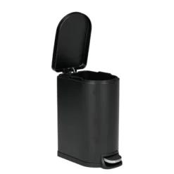 SEVOBAL Trash Can Kitchen Garbage Can Trash Cans Rectangle Stainless Steel With Soft Close Lid Step Foot Pedal Bathroom Toilet, Black, 18"*14"*9" -Household Items GUEST b399c374 7303 4ce7 9d48 bc5cb6ba216a
