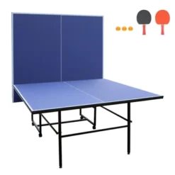 SEVOBAL Table Tennis Accessories 9ft Foldable Ping Pong Table Set For Easy Storage And Play, Blue, 57.1"*33.96"*6.15" -Household Items GUEST b4a52e20 4245 4920 a370 b7248175b6a1