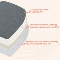 SEVOBAL 2Pack Seat Cushions With Premium Soft Cotton Filling, Non-Slip Bottom, Comfortable Durable Chair Pads For Living Room, Black, 17"*16.5"*2.2" -Household Items GUEST b545deec 440d 42bb b077 5a7aa763cca5