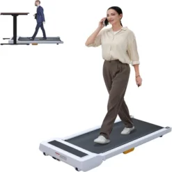 SEVOBAL Walking Pad Running 2.25HP Cushioned Belt Folding Portable Treadmill Spacious Surface Under Desk For Home Gym Office, White, 47.2"*20.9"*4.9" -Household Items GUEST b69aafd2 8c09 4904 a4b3 8a78bb0b4b8c