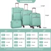 SEVOBAL Luggage 4 Piece Set Softshell Suitcase With Spinner Wheels For Travel Organization, Green, 18.91"*12.21"*31.32" -Household Items GUEST b6fd36d1 eb65 4b5a baeb d132878dbc35