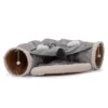 SEVOBAL Pet Toy Collapsible Cat Bed For Indoor Cats Washable Cat Hide Tunnel With Hanging Toys And Cushion Mat, Gray(41.65"*23.6"*10.6") -Household Items GUEST b79e2031 b8fd 4a95 9d25 a3f4c925a4a0