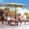 Sevobal Patio Umbrellas Double Sided Twin Outdoor Market Umbrella Extra Large With Crank Handle For Deck, Lawn, Backyard, Brown, 181.1“*106.2"*94.5" -Household Items GUEST b84c3dc9 a59f 4c2d a7d0 a9d631f3e446