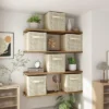 SEVOBAL 6pc Fabric Storage Cubes Organizer Heavy Duty Cube Storage Bin Clothes Storage Box Closet Baskets In Shelves Home, Beige, 10.92"*10.34"*3.9" -Household Items GUEST b98c5401 1fb6 458a b632 68558589b849