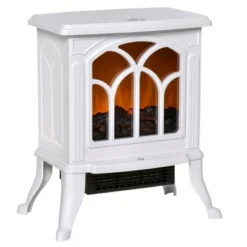 SEVOBAL Fireplace Insert Heater Mantel 3D Flame Fireplace Stove Bottom Air Outlet Fire Place Panoramic Fire Place Heater, White, 15.6"*10.6"*17.3" -Household Items GUEST b9cc6c70 3834 4d03 ad5b 3c31b62adf5e
