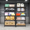 SEVOBAL Utility Storage Shelves Heavy Duty 5 Tier Adjustable Metal Shelving Unit For Garage, Living Room Office, Black, 71"*35.5"*15.8" -Household Items GUEST bcfde591 0af3 41ed aeb1 0b3e584e4edc