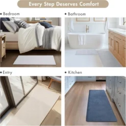 SEVOBAL Bathroom Rugs Bath Mat Rug Home Decor Carpet Shower Mat Non-Skid For Bathtub Side Floor Shower Room Bathroom, Off-White, 72"*24"*0.75" -Household Items GUEST bdf52fb9 b2f3 4da0 bb2c aec5c7afee1c