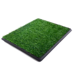 Sevobal Pet Pet Training Pads And Potties Downtown Pet Supply Dog Grass Pad With Tray, Artificial Grass Training Pads, Green, 25"*20"*1" -Household Items GUEST bf5b37b4 6a71 4e0f a6ac 966644ad2a9d