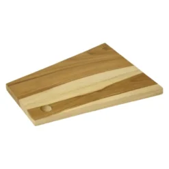 SEVOBAL Serving Platters Handmade Teak Wood Cheese And Bread Board With Asymmetrical Modern Design For Cakes, Appetizers, Brown, 8.07"*10.04"*0.59" -Household Items GUEST bfd3814e 06e7 4cce b18d 61b4a450848b