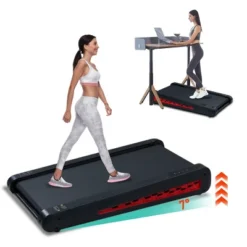 SEVOBAL Walking Pad Running 2.55HP Cushioned Belt 7° Incline Portable Treadmill Spacious Surface Under Desk Home Gym Office, Red, 38"*20.9"*6.5" -Household Items GUEST c04f7f10 b864 4b61 a08c ffd2bb4f57aa
