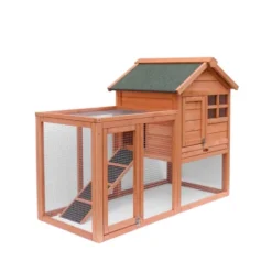 SEVOBAL Easily ,assembled Wooden Rabbit House Chicken Coop Kennels,Brown (48.03"*24.8"*36.22") -Household Items GUEST c1857493 52d9 4995 87ba b8018f7a043b