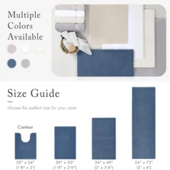 SEVOBAL Bathroom Rugs Bath Mat Rug Home Decor Carpet Shower Mat Non-Skid For Toilet Side Floor Shower Room Bathroom, Navy, 30"*20"*0.75" -Household Items GUEST c34d1f54 2a77 4b2e afcc ec68a696d4e5 3