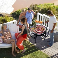 SEVOBAL Outdoor Grills, Griddles And Smokers Portable Round Charcoal Grill, Compact Camping BBQ For Outdoor Cooking, Black, 26.78"*24.6"*11.42" -Household Items GUEST c5a06747 a615 434a bcb8 3c395ff58ebd