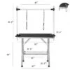 SEVOBAL Pet Grooming Tool 36-Inch Foldable Pet Grooming Table Stainless Steel Frame With Rubber Pads Adjustable Tabletop, Black, 36.00"*23.60"*30" -Household Items GUEST c5e632c8 9a86 4be8 b184 cf54d18370f7