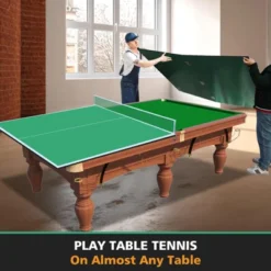 SEVOBAL Table Tennis Accessories 8ft Foldable Ping Pong Conversion Top For Easy Indoor Play, Green, 50"*27"*3"