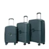SEVOBAL Luggage 3-Piece Hardshell Luggage Set With Spinner Wheels, TSA Lock, Durable Suitcases For Travel, Back School, Green, 19.88"*12.2"*29.72"