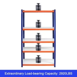 SEVOBAL Utility Storage Shelves Heavy Duty 5 Tier Metal Shelving Unit Vividly Ample Garage Home Organization Home, Blue Orange, 71"*35.4"*15.7" -Household Items GUEST c7ae8cfc 6537 46be 98a5 5232d81e2dd6