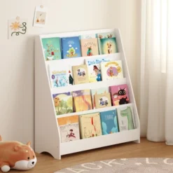 SEVOBAL Decorative Bookshelf 4-Tier Kids Bookshelf, Toddler Book Display Shelves, Helps Keep Bedrooms, Playrooms, White, 30"*31.49"*36.64" -Household Items GUEST c7fd1773 2356 4356 b587 182fac87469c