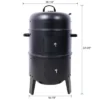 SEVOBAL Grill Cookware 3-in-1 Vertical Charcoal Smoker Grill, Portable BBQ Smoker For Camping, Backyard Cooking, Black, 20.25"*16.88"*32.63" -Household Items GUEST c85eba4a ca81 4ddc 8815 525e219ad8e6