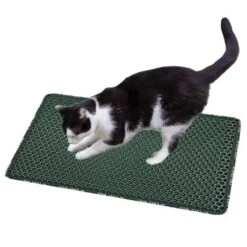SEVOBAL Litter Box Mat With Double Layers Urine-Proof Non-Slip Litter Trapping Mat Easy Clean Kitty Litter Scatter Control, Green, 54"*36"*1.5" -Household Items GUEST cb1a05d6 15ef 46bd a93e 00fc2cd54877