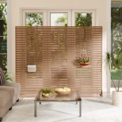 SEVOBAL Patio Decorative Screens 6 Piece Patio Privacy Paged Patio Decorative Screens Patio Screen Decorative For Yard, Brown, 45.47"*15.75"*72.05" -Household Items GUEST cb246892 2170 4357 80f1 bcd033c7b565