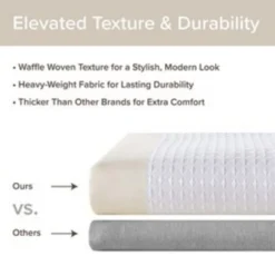 SEVOBAL Shower Curtain Water Repellent 3M Treatment With Waffle Weave Texture For Bathroom, Beige, 78"*72"*0.13" -Household Items GUEST cb831a79 5e31 40d2 87c1 0c64736e33eb 1