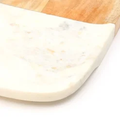 SEVOBAL Serving Platters Handcrafted Wood And Marble Cheese Board, Elegant Serving, Cutting Board For Entertaining Gusts, Brown, 16"*9"*1.3" -Household Items GUEST cc08bc4e 7ba3 431f be76 e73e94d8bc97