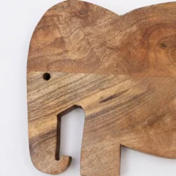SEVOBAL Serving Platters Elephant Shape Wood Cheese And Bread Board With Asymmetrical Modern Design For Cakes, Appetizers, Brown, 8"*11"*1" -Household Items GUEST cc2c26d1 3465 4e8c a87d baae11b51110