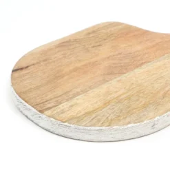 SEVOBAL Serving Platters Handmade Teak Wood Cheese And Bread Board With Asymmetrical Modern Design For Cakes, Appetizers, Beige, 15"*9"*0.75" -Household Items GUEST cc6dc554 0fde 42ee bf8b 63355fdae442