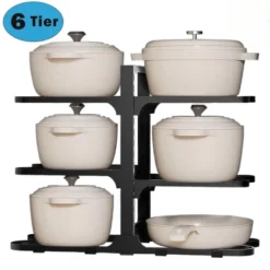 SEVOBAL Pots And Pans Organizer Stainless Steel Pots Organizer Rack For Cookware, Heavy Duty Pots Rack For Kitchen Storage, Black, 9.75"*17.55"*2.34" -Household Items GUEST cc807d32 0545 40b8 a30b 5385372030cc