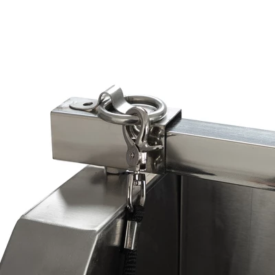 SEVOBAL Pet Grooming Tool Stainless Steel Pet Bathing Bathtub With Ample Space Step-In Design Wheels For Easy Movement, Silver, 48.40"*40.90"*56.30" 6 SEVOBAL Pet Grooming Tool Stainless Steel Pet Bathing Bathtub With Ample Space Step-In Design Wheels For Easy Movement, Silver, 48.40"*40.90"*56.30" - Image 4