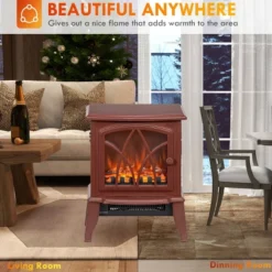 SEVOBAL Fireplace Insert Heater Mantel 3D Flame Fireplace Stove Bottom Air Outlet Fire Place Panoramic Fire Place Heater, Red, 15.9"*11.8"*17.7" -Household Items GUEST cfc40a71 38d3 412f aa53 12aae277f01a