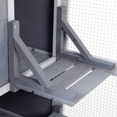 Sevobal Pet Crates And Houses, 2-Tier Cat House With Platform And Windows, Large Capacity Cage For 2-4 Cats, Gray, 75.9"*33.5"*70" 4 Sevobal Pet Crates And Houses, 2-Tier Cat House With Platform And Windows, Large Capacity Cage For 2-4 Cats, Gray, 75.9"*33.5"*70" - Image 2