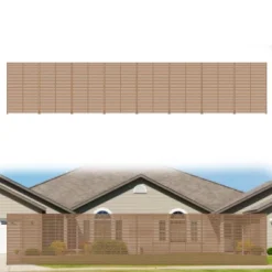 SEVOBAL 8pc Patio Screen Patio Privacy Porch Screen Patio Screens Paged Patio Decorative Screens Patio Screen Decor Outdoor, Brown, 363.76"*15.75"*72" -Household Items GUEST d0fb4292 8043 451a 8c9b 3b46f22ab614