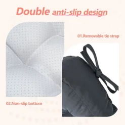 SEVOBAL 2Pack Square Seat Cushions With Premium Soft Cotton Filling, Non-Slip Bottom Durable Chair Pads For Dining Room, Dark Gray, 17.8"*17.8"*2.8" -Household Items GUEST d25207d9 ce32 4da0 9139 50392dca7777
