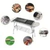 SEVOBAL Outdoor Grills, Griddles And Smokers Foldable Outdoor BBQ Set With Non Stick Pan, Accessories For Camping, Picnics, Silver, 30.3"*11.17"*7.5" -Household Items GUEST d4b304b7 a3ab 460b 9a18 444ff5ede273