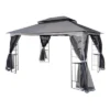 Sevobal Patio Umbrellas Outdoor Patio Gazebo Canopy Tent With Ventilated Double Roof And Detachable Mesh Screen On All Sides, Gray, 165"*120"*108" -Household Items GUEST d59da7d7 ce98 4ae7 9cb8 6fa119ae8ec6