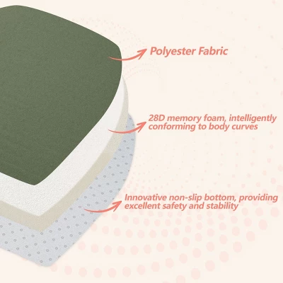 SEVOBAL 2Pack Seat Cushions With Premium Soft Cotton Filling, Non-Slip Bottom, Comfortable Durable Chair Pads For Living Room, Green, 17"*16.5"*2.2" 6 SEVOBAL 2Pack Seat Cushions With Premium Soft Cotton Filling, Non-Slip Bottom, Comfortable Durable Chair Pads For Living Room, Green, 17"*16.5"*2.2" - Image 4