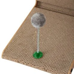 SEVOBAL Pet Scratcher, L-Shaped Cat Scratch Pad With Play Ball, Durable Scratching Board Indoor Cats, Brown, 15.4"*10.4"*23.2" -Household Items GUEST d7b7d3e4 87db 4f76 b7c4 ac6626391ea2