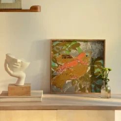 SEVOBAL Serving Platters Artisan Wooden Pretty Bird Tray, Vibrant Handcrafted Serving Platter For Entertaining, Multicolored, 14.57"*14.57"*1.57" -Household Items GUEST d8d9d4d9 01c5 490a 8008 71cc0f021d83