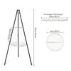 SEVOBAL Grill Cookware Height-Adjustable Campfire Tripod Grill, Stable 3-Leg Design For Outdoor Firepit, Camping BBQ, Black, 18.11"*18.11"*59.45" -Household Items GUEST da88b6c6 5154 455c ad18 e183e47a741a