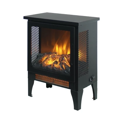 SEVOBAL Fireplace Insert Heater Mantel 3D Flame Quartz Fireplace Stove Bottom Air Outlet Fire Place Panoramic 3-Side View, Black, 16.93"*11.14"*17.5" 7 SEVOBAL Fireplace Insert Heater Mantel 3D Flame Quartz Fireplace Stove Bottom Air Outlet Fire Place Panoramic 3-Side View, Black, 16.93"*11.14"*17.5" - Image 5